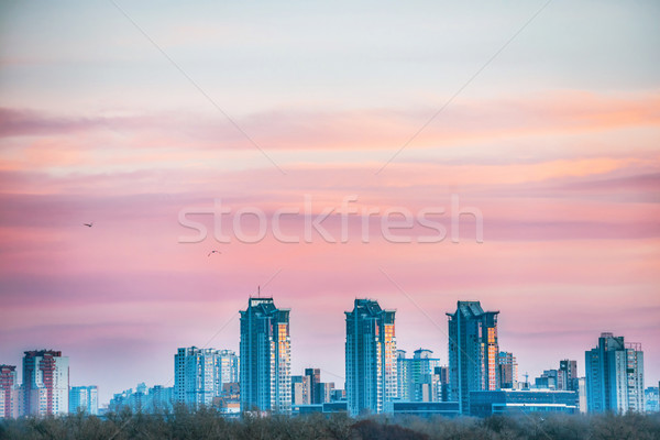 壯觀 日落 城市景觀 橋 河 天空 商業照片 © vapi