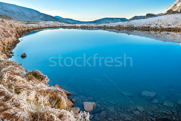 Stock photo: Beautiful blue lake in the mountains