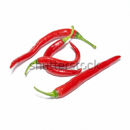 Stack of red hot chili peppers Stock photo © vapi