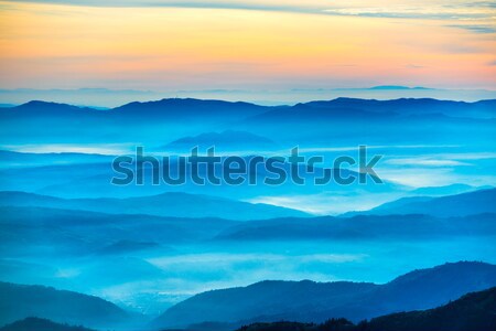 Blue mountains and hills Stock photo © vapi