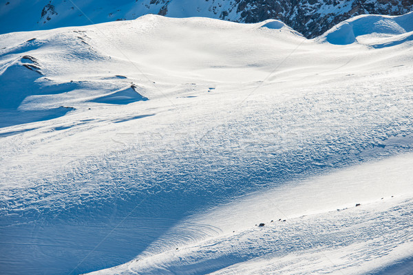 Foto d'archivio: Blu · montagna · nubi · inverno · sci · resort