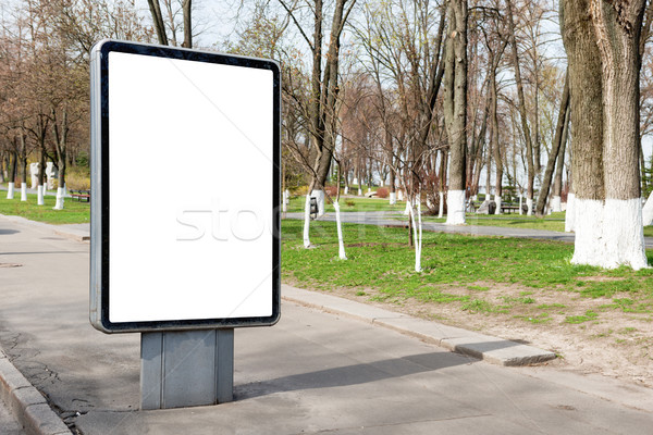 Empty billboard or lightbox on city street Stock photo © vapi