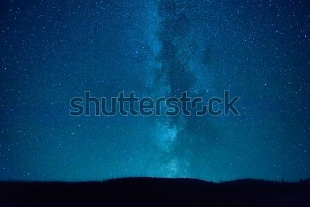 Belo azul céu noturno muitos estrelas acima Foto stock © vapi