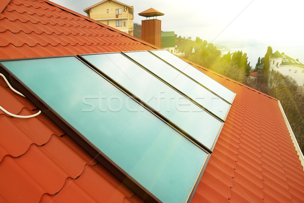 Solar water heating system Stock photo © vapi