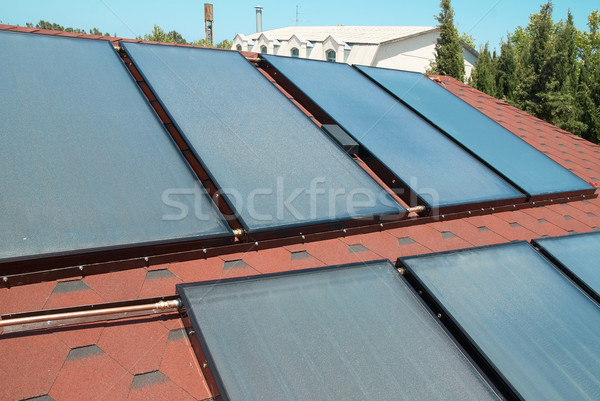 Solar panels on the roof Stock photo © vapi