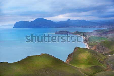 Meer Hafen blau Wasser grünen Bereich Stock foto © vapi