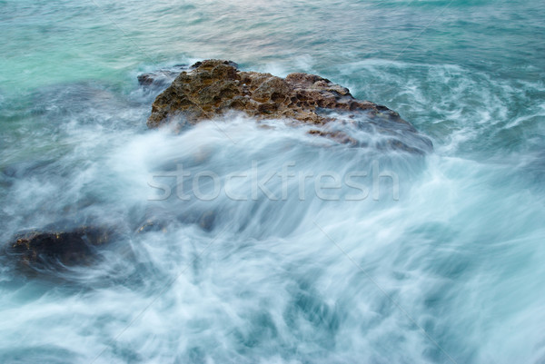 Storm, rock near the shore. Stock photo © vapi