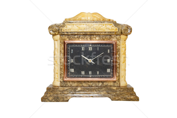 Edad mesa reloj aislado blanco cara Foto stock © vapi