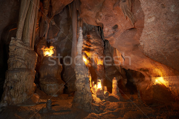 Binnenkant grot uniek formatie groot kolommen Stockfoto © vapi