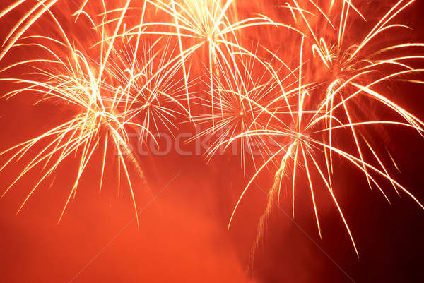Colorato fuochi d'artificio rosso nero cielo vacanze Foto d'archivio © vapi