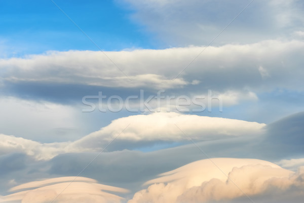 Lenticular clouds at sky Stock photo © vapi