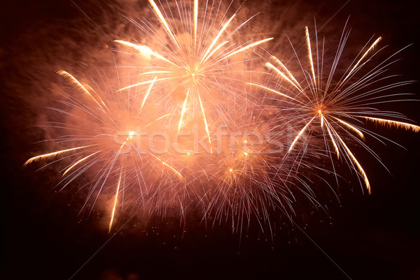 Kleurrijk vakantie vuurwerk zwarte hemel gelukkig Stockfoto © vapi