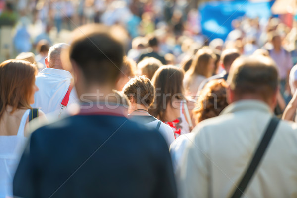 Stock fotó: Emberek · sétál · figyelmeztetés · tömeg · elfoglalt · arc