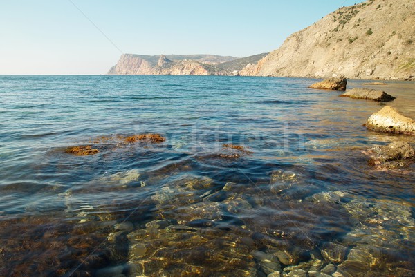 Sea landscape with rocks and water surface. Stock photo © vapi