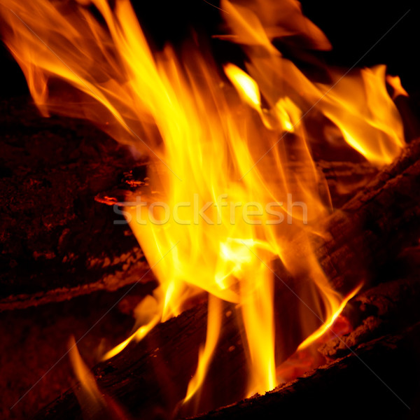 Сток-фото: пламени · чаевые · дрова · текстуры · аннотация · природы