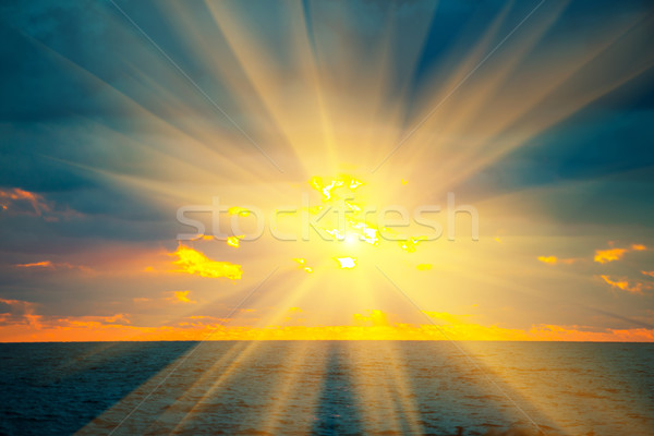 Sunset above the sea Stock photo © vapi