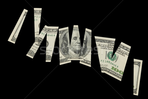 Cutted dollar banknote- financial concept Stock photo © vapi