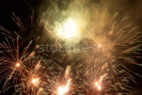 Focuri de artificii negru cer abstract lumina fundal Imagine de stoc © vapi