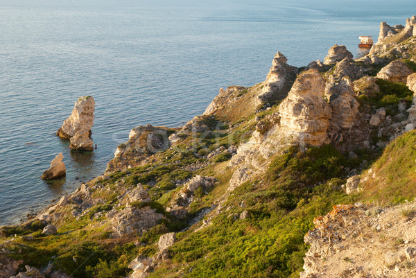A coastline with many big rocks. Stock photo © vapi