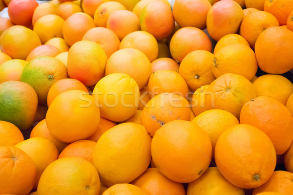 Stock photo: Pile of fresh oranges and mandarins