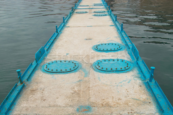Mooring with hatches and sea. Stock photo © vapi