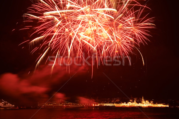 Red colorful fireworks Stock photo © vapi