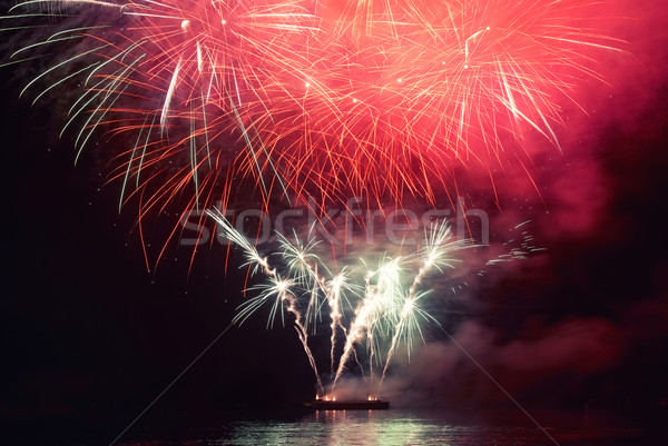 Colorful holiday fireworks Stock photo © vapi