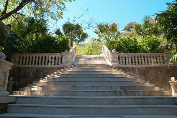 Marbre escaliers vert tropicales parc route Photo stock © vapi