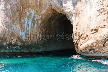большой морем пещере Средиземное море побережье стены Сток-фото © vapi