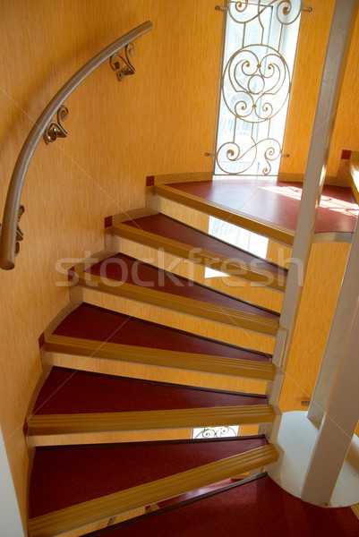 Stock photo: Spiral staircase in a house.