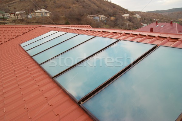 Solar water heating system Stock photo © vapi