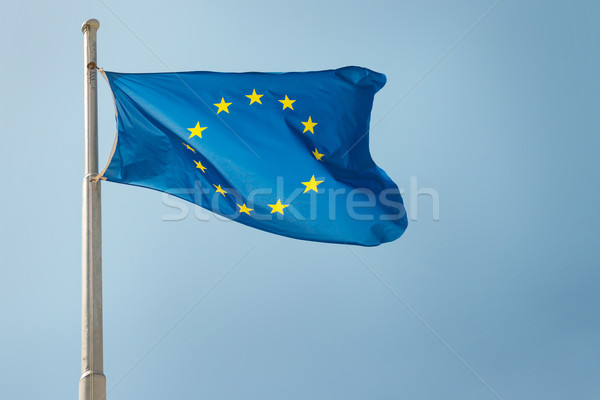 Integet európai szövetség EU zászló kék ég Stock fotó © vapi