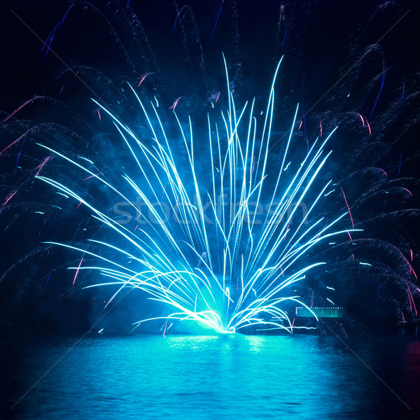 Blue fireworks Stock photo © vapi