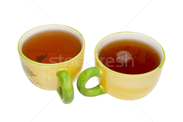 Due tè isolato bianco salute sfondo Foto d'archivio © vapi
