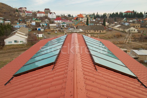 Solar water heating system. Stock photo © vapi