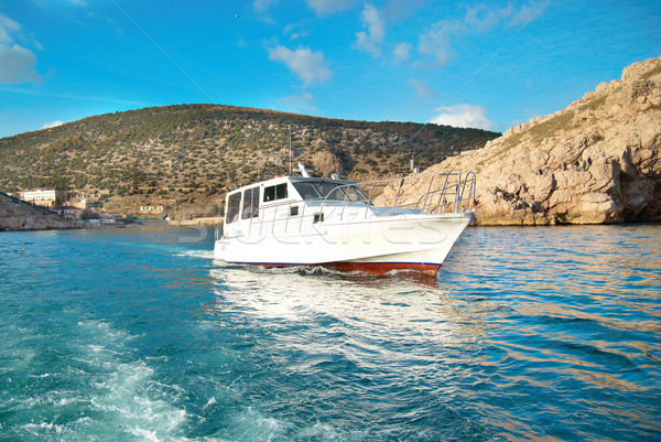 Motor boat cruising the sea Stock photo © vapi