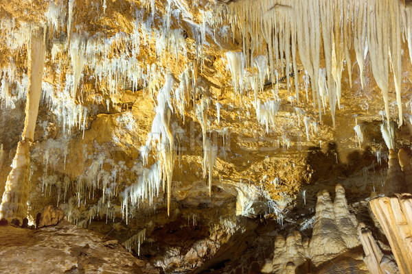 Inside of beautiful dark cave Stock photo © vapi
