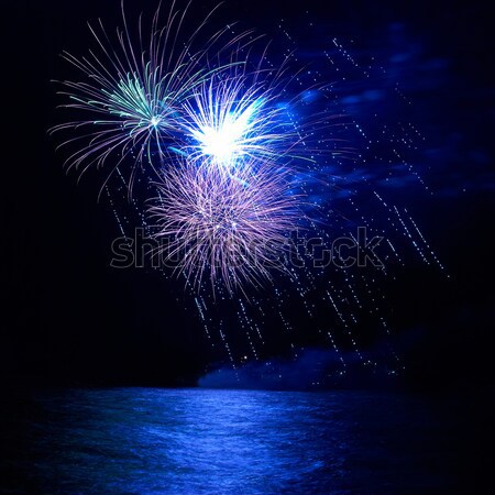 Colorato fuochi d'artificio nero cielo felice luce Foto d'archivio © vapi