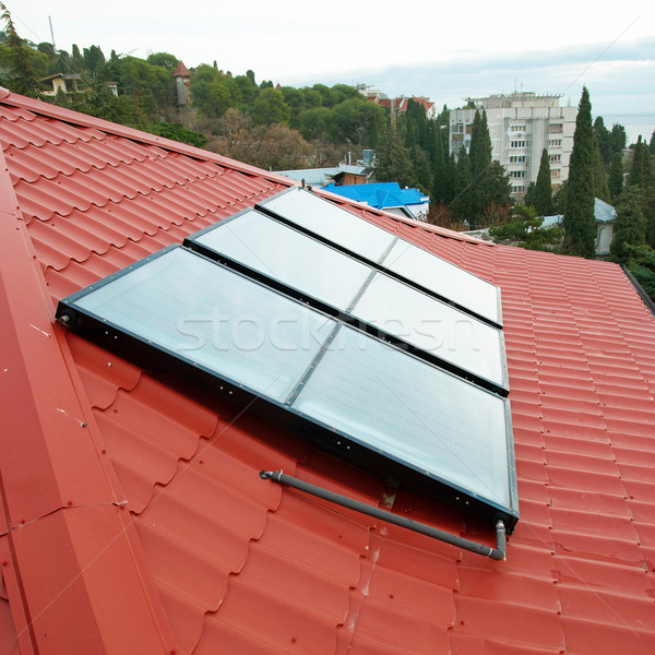 Solar water heating system. Stock photo © vapi