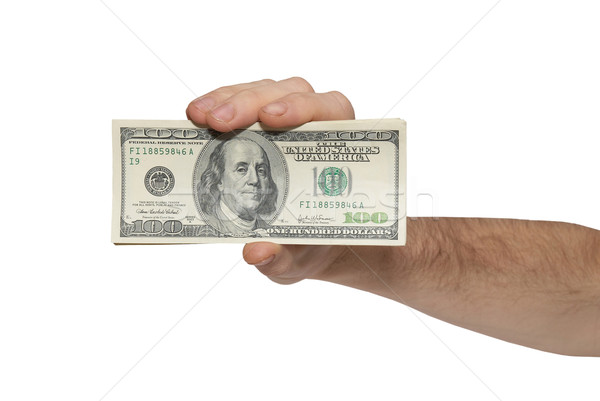 Stock photo: Hand with american dollars