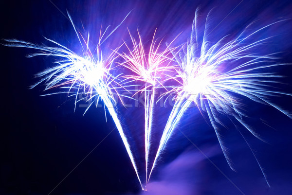 Colorato fuochi d'artificio nero cielo fuoco luce Foto d'archivio © vapi
