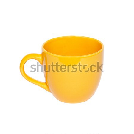 Turuncu çay fincanı yalıtılmış beyaz kahve arka plan Stok fotoğraf © vapi