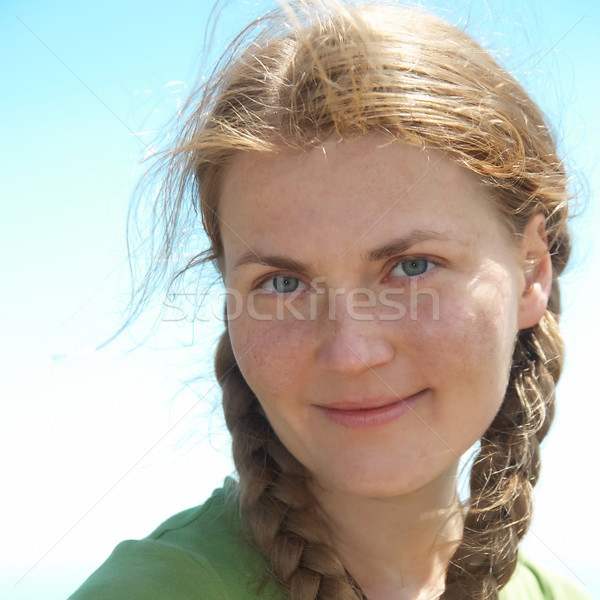 Young woman with pigtails Stock photo © vapi