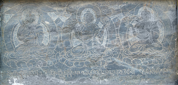 Buddhistic stone pictures Stock photo © vapi