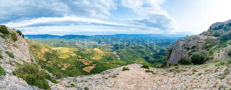 Panorama of green mountains Stock photo © vapi