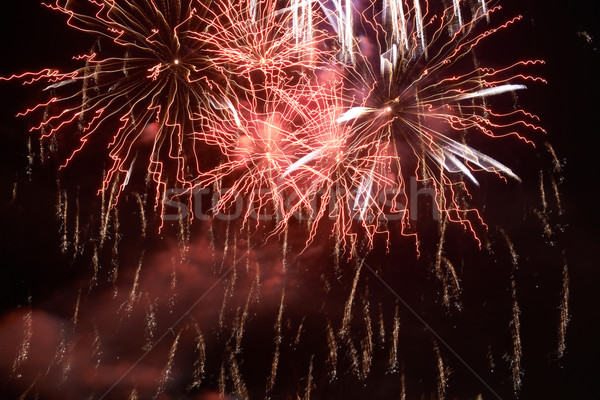 Rosso colorato fuochi d'artificio nero cielo felice Foto d'archivio © vapi