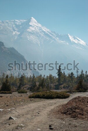 Tibetan road in Himalayan mountain. Stock photo © vapi