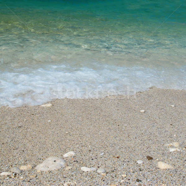 Mare nisip plajă tropical valuri pietre Imagine de stoc © vapi