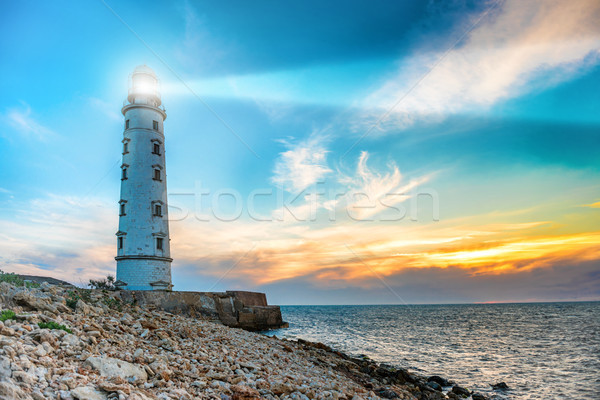 Lighthouse at night Stock photo © vapi