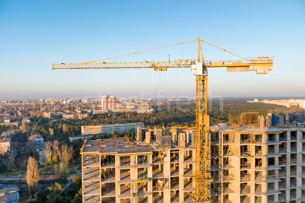 Cranes on industrial building site Stock photo © vapi